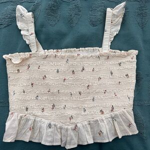 American Eagle Smocked Crop Top
